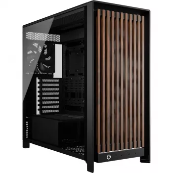 Corsair FRAME 5000D WOOD RS Mid-Tower PC korpus, must/pähkel, E-ATX, ATX, Micro-ATX, Mini-ITX, teras/karastatud klaas/plast/pähklipuit, mängimiseks