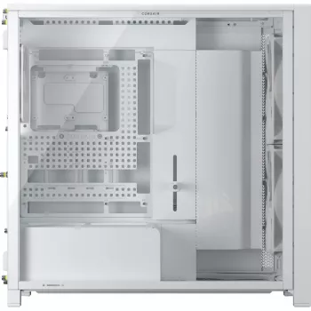 Corsair FRAME 5000D WOOD RS Mid-Tower PC korpus, valge/pähkel, karastatud klaas, ATX, E-ATX, Micro-ATX, Mini-ITX, teras/plast, mängimiseks