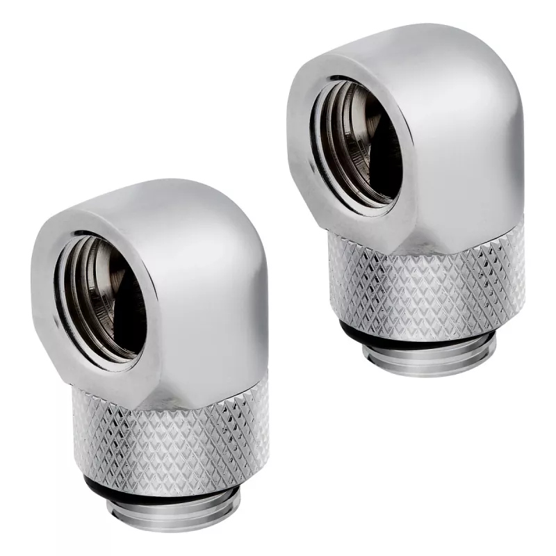 Corsair Hydro X Series 90° pöördadapter G1/4 tolli kroom (2-pack) - CX-9055008-WW