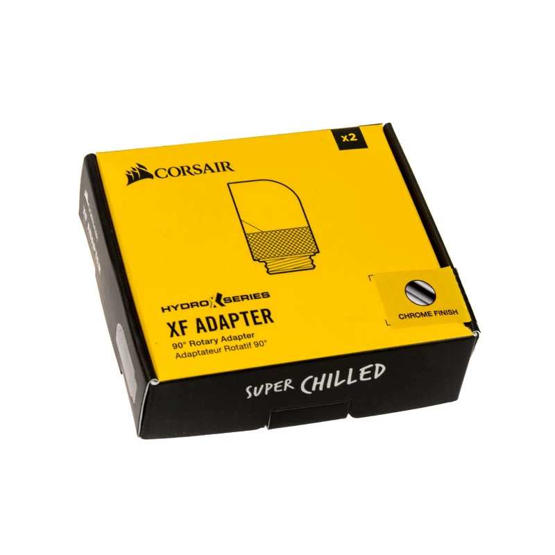 Corsair Hydro X Series 90° pöördadapter G1/4 tolli kroom (2-pack) - CX-9055008-WW