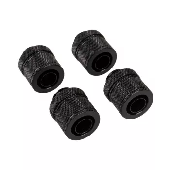 CORSAIR Hydro X Series XF kompressioonliitmik, sirge G1/4 tolline isane 13/10mm pehmele torule, must – 4-pack