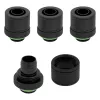 CORSAIR Hydro X Series XF kompressioonliitmik, sirge G1/4 tolline isane 13/10mm pehmele torule, must – 4-pack