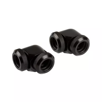 Corsair Hydro X Series XF Hardline Adapter 90 Degree 12mm AD to 12mm AD Hardtube, Pack of 2, Must