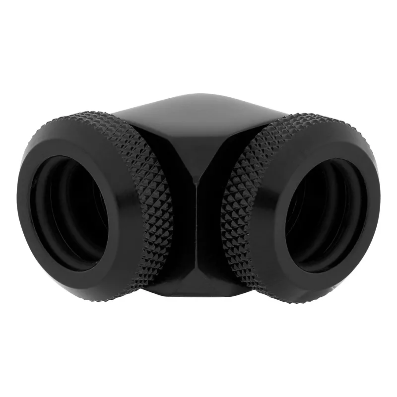 Corsair Hydro X Series XF Hardline Adapter 90 Degree 12mm AD to 12mm AD Hardtube, Pack of 2, Must