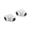 CORSAIR Hydro X Series XF kõvatoru adapter 90 kraadi 12mm OD kuni 12mm OD kõvatoru - 2 tk pakk, valge