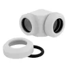 CORSAIR Hydro X Series XF kõvatoru adapter 90 kraadi 12mm OD kuni 12mm OD kõvatoru - 2 tk pakk, valge