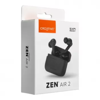 Creative Zen Air 2 True Wireless kõrvaklapid kõrvasisese disainiga, hübriidne ANC, must