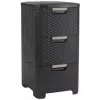 CURVER Infinity Recycled raamaturiiul 3 sahtliga, 3x14L, tumepruun