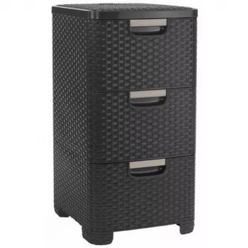 CURVER Infinity Recycled raamaturiiul 3 sahtliga, 3x14L, tumepruun