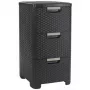CURVER Infinity Recycled raamaturiiul 3 sahtliga, 3x14L, tumepruun