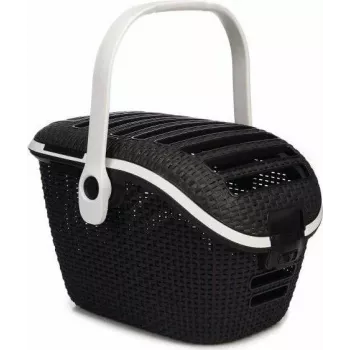 CURVER Lemmikloomakandur Graphite - Rotangivälimusega plastkandur kassidele ja väikestele koertele kuni 8 kg
