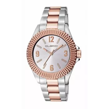 CUSTO Woman Watch CU047205 (40mm) - Quartz Analog Stainless Steel Leather Black