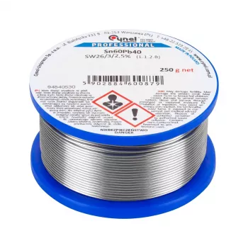 CYNEL tinapool 2,5mm 250g Sn60Pb40 kampol südamikuga jootetraat
