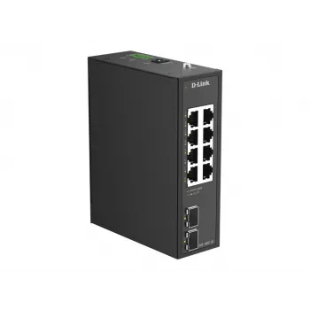 D-Link DIS-100G-10 - 10-pordiline gigabitine tööstuslik haldamata kommutaator, 8x RJ45 + 2x SFP