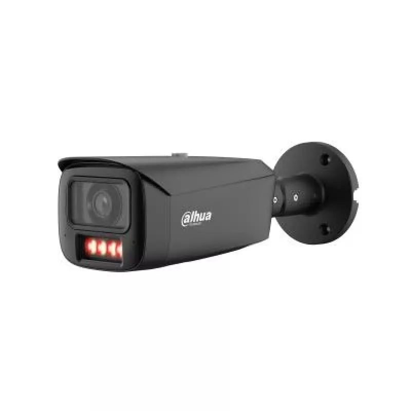 DAHUA 6MP Bullet IP Camera with Warm Light, Active Deterrence, 3.6mm Lens, IP67, Black