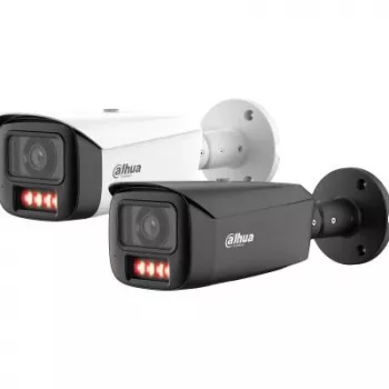 DAHUA 6MP Bullet IP Camera with Warm Light, Active Deterrence, 3.6mm Lens, IP67, Black