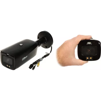 DAHUA IPC-HFW3849T1-AS-PV-0360B-S5 8MP Full-Color Active Deterrence Bullet IP Camera with 3.6mm Lens, Warm Light, Siren, AI Perimeter Protection, IP67, 12V DC/PoE