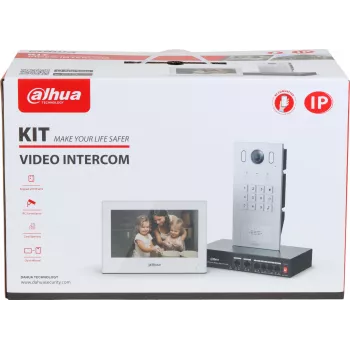 DAHUA KTP05(F) 2-juhtmeline IP-videoustelefonikomplekt 7-tollise puuteekraaniga siseekraani, 2MP välise ja toiteallikaga
