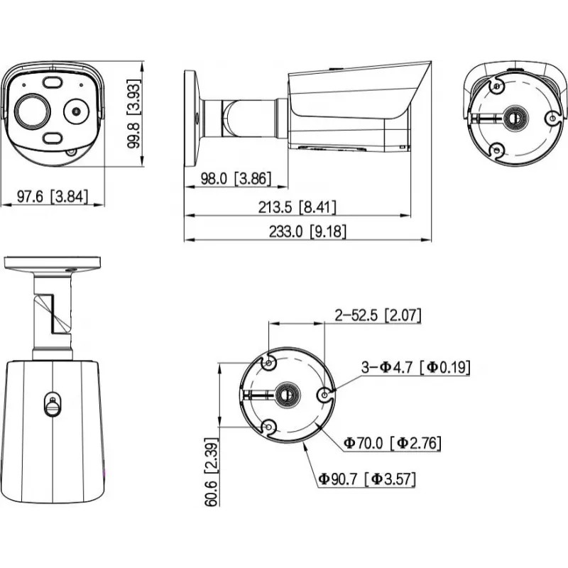 DAHUA TPC-BF1241-LB3F4-DW-S8-V1 4MP termiline hübriidkuul-IP-kaamera