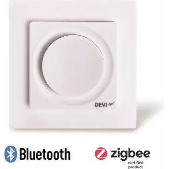 DANFOSS DEVI DEVIreg Display Connect Programmeeritav nutikas termostaat rakenduse juhtimisega, puuteekraaniga, polarvalge (RAL 9016)