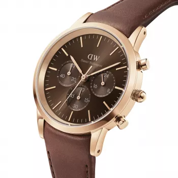 Daniel Wellington Classic 42mm meeste käekell DW00100640 - roosakuldne korpus, must sihverplaat, must nahkrihm