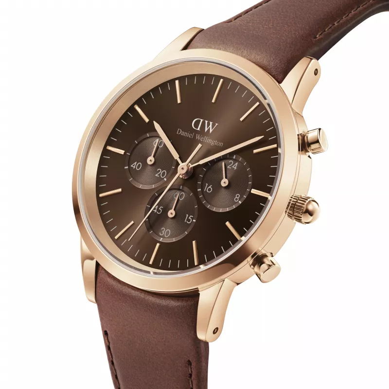 Daniel Wellington Classic 42mm meeste käekell DW00100640 - roosakuldne korpus, must sihverplaat, must nahkrihm