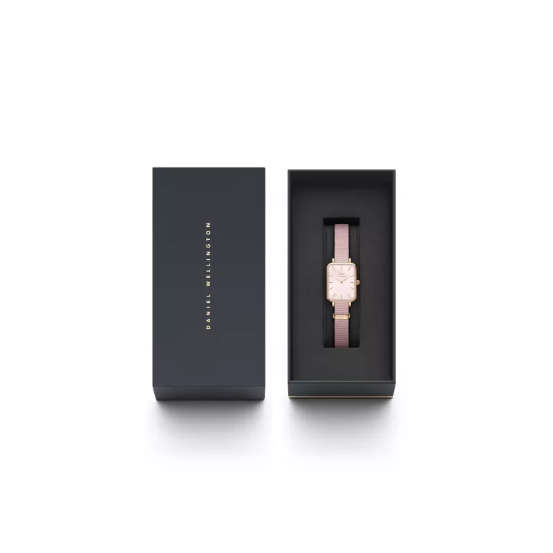DANIEL WELLINGTON Petite Lumine naiste käekell 20mm roosakuldne roostevabast terasest võrkrihmaga, pärlmutter sihverplaat DW00100509