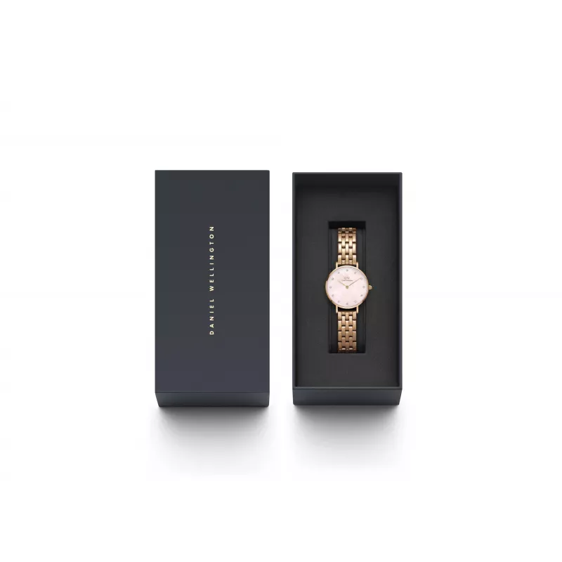 DANIEL WELLINGTON Petite Lumine naiste kell 28mm roosakuldne roostevaba terasest võrk DW00100617