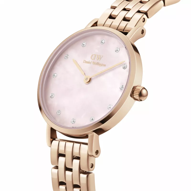 DANIEL WELLINGTON Petite Lumine naiste kell 28mm roosakuldne roostevaba terasest võrk DW00100617