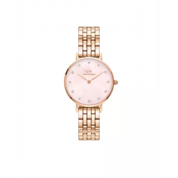 DANIEL WELLINGTON Petite Lumine naiste kell 28mm roosakuldne roostevaba terasest võrk DW00100617