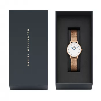 DANIEL WELLINGTON Petite Lumine naiste käekell 28mm roosakuldne roostevaba teras valge pärlmutter sihverplaat