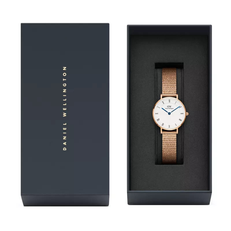 DANIEL WELLINGTON Petite Lumine naiste käekell 28mm roosakuldne roostevaba teras valge pärlmutter sihverplaat