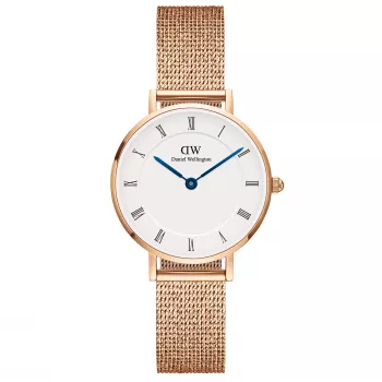DANIEL WELLINGTON Petite Lumine naiste käekell 28mm roosakuldne roostevaba teras valge pärlmutter sihverplaat