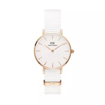 DANIEL WELLINGTON Petite Melrose naiste käekell 28mm roosakuldse võrkkäevõruga DW00100313