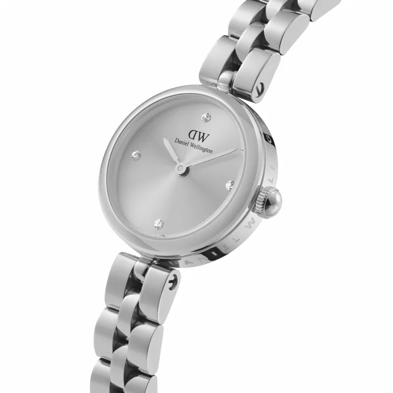 Daniel Wellington Quadro Mini Pressed Sheffield naiste kell DW00100719 - 22mm roosakuldne roostevabast terasest korpus, munakoorevalge sihverplaat, must Itaalia nahast rihm