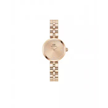 Daniel Wellington Quadro naiste käekell 22mm roosakuldne roostevabast terasest korpus musta nahast rihmaga DW00100720