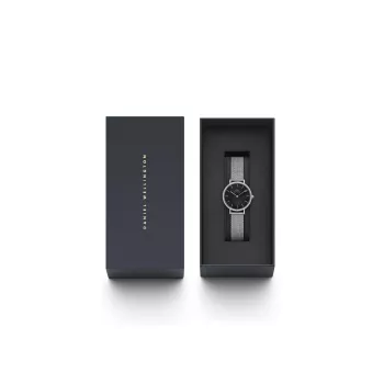 DANIEL WELLINGTON Quadro naiste kell 28mm roosakuldne roostevaba teras must nahk DW00100661