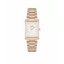 DANIEL WELLINGTON Quadro naiste kell 32mm roosakuldne roostevaba teras must nahk