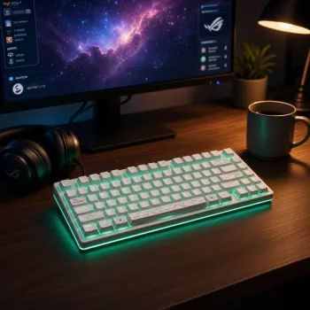 Dark Project ALU81A Terra Nova White mehaaniline klaviatuur, G3MS Moonstone lüliti, US ANSI