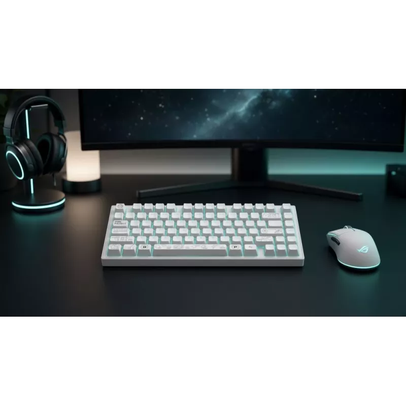Dark Project ALU81A Terra Nova White mehaaniline klaviatuur, G3MS Moonstone lüliti, US ANSI