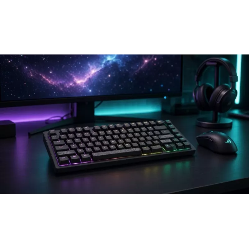 Dark Project Terra Nostra G3MS Moonstone Switch TKL mehaaniline mänguklaviatuur, US ANSI, must