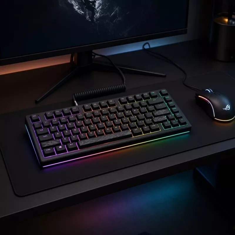 Dark Project Terra Nostra G3MS Moonstone Switch TKL mehaaniline mänguklaviatuur, US ANSI, must