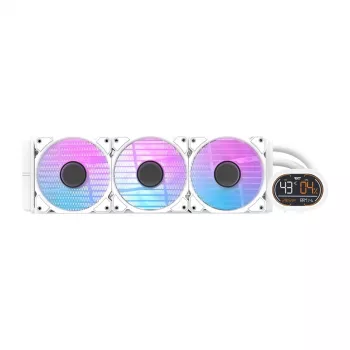 DARKFLASH DH360D White v2 360mm All-in-One vedelikjahuti protsessorile, ARGB, valge