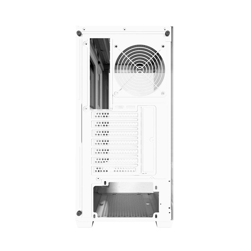 Darkflash DS900W valge keskmine tornikorpus, ATX, karastatud klaas, ilma ventilaatoriteta