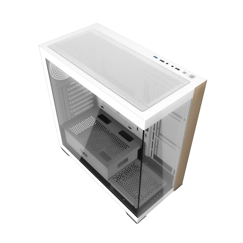Darkflash DS900W valge keskmine tornikorpus, ATX, karastatud klaas, ilma ventilaatoriteta