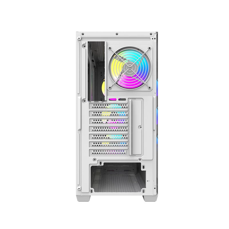 Darkflash DS900WD ATX kesktorn arvutikorpus (valge) 4 ARGB ventilaatori ja karastatud klaasist külgpaneeliga