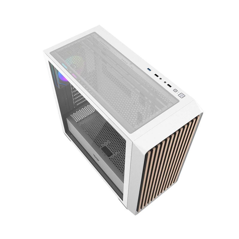 Darkflash DS900WD ATX kesktorn arvutikorpus (valge) 4 ARGB ventilaatori ja karastatud klaasist külgpaneeliga