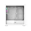 Darkflash DS900WD ATX kesktorn arvutikorpus (valge) 4 ARGB ventilaatori ja karastatud klaasist külgpaneeliga