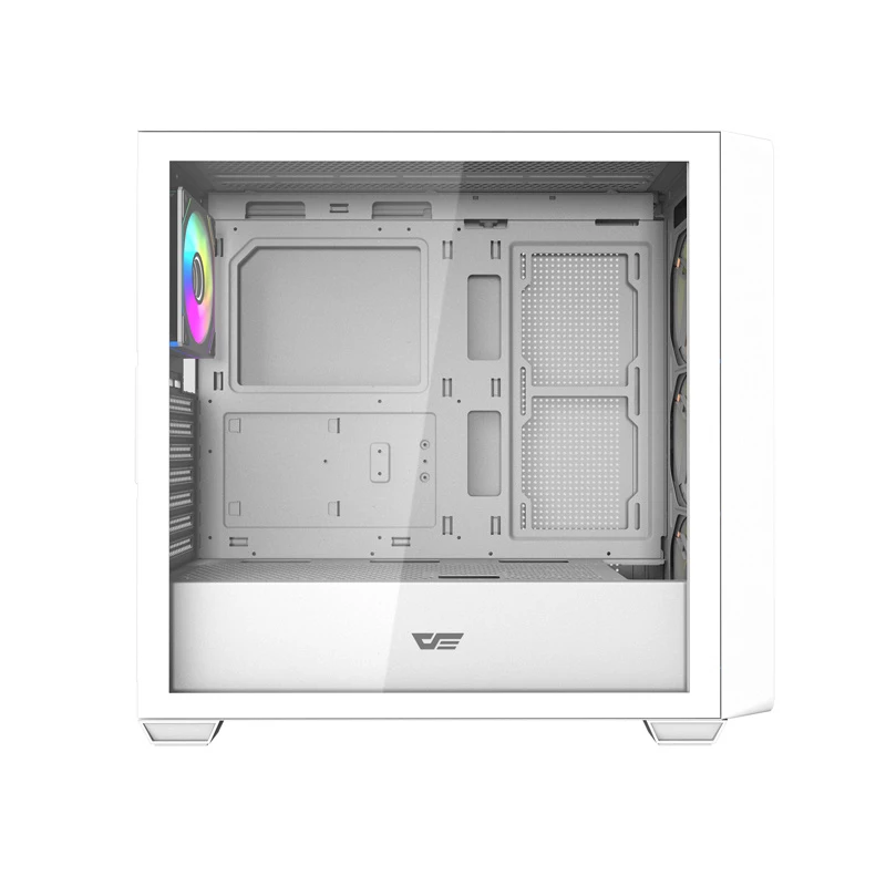Darkflash DS900WD ATX kesktorn arvutikorpus (valge) 4 ARGB ventilaatori ja karastatud klaasist külgpaneeliga