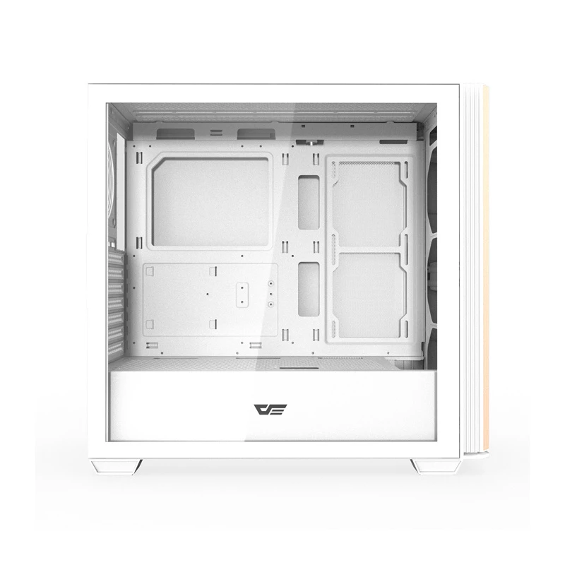 Darkflash DS900WS ATX kesktorn arvutikorpus, valge, karastatud klaas, ilma ventilaatoriteta